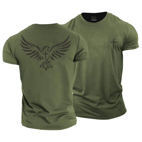 Men's Wings Like Eagles Cotton T-Shirt